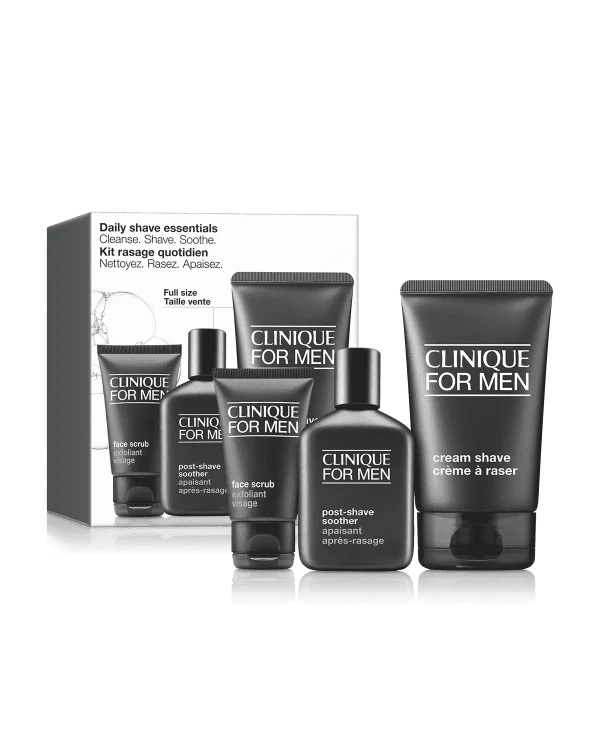Daily Shave Essentials Set: Cleanse. Shave. Soothe